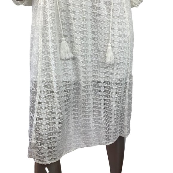 (SOLD)JCL PARIS | White Lace Boho Dress Small - Picture 7 of 9